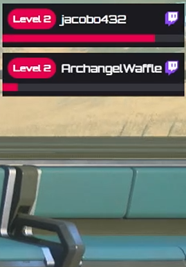 No_Look Twitch chat leaderboard for 18 July 2026 showing jacobo432 and ArchangelWaffle at level 2