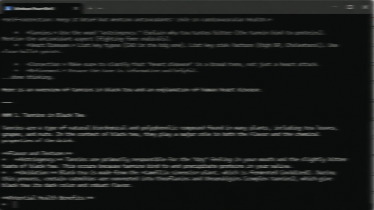 Blurred, stylized screenshot of a terminal window showing an AI chat response, used as the decorative hero background for the Gemma 4 12B post