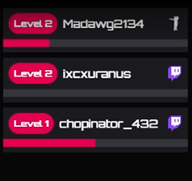 No_Look stream recap for 5 October 2026: chat leaderboard with Madawg2134 and ixcxuranus at level 2 and chopinator_432 at level 1